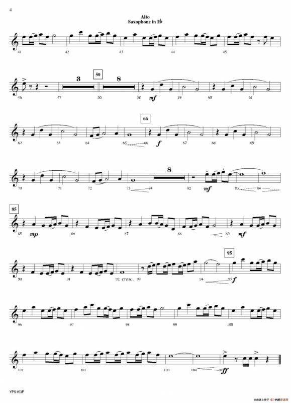 Dance of Harlequins（中音萨克斯分谱）