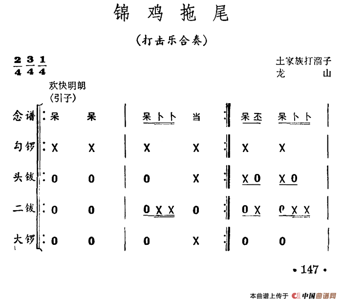 锦鸡拖尾（打击乐合奏）