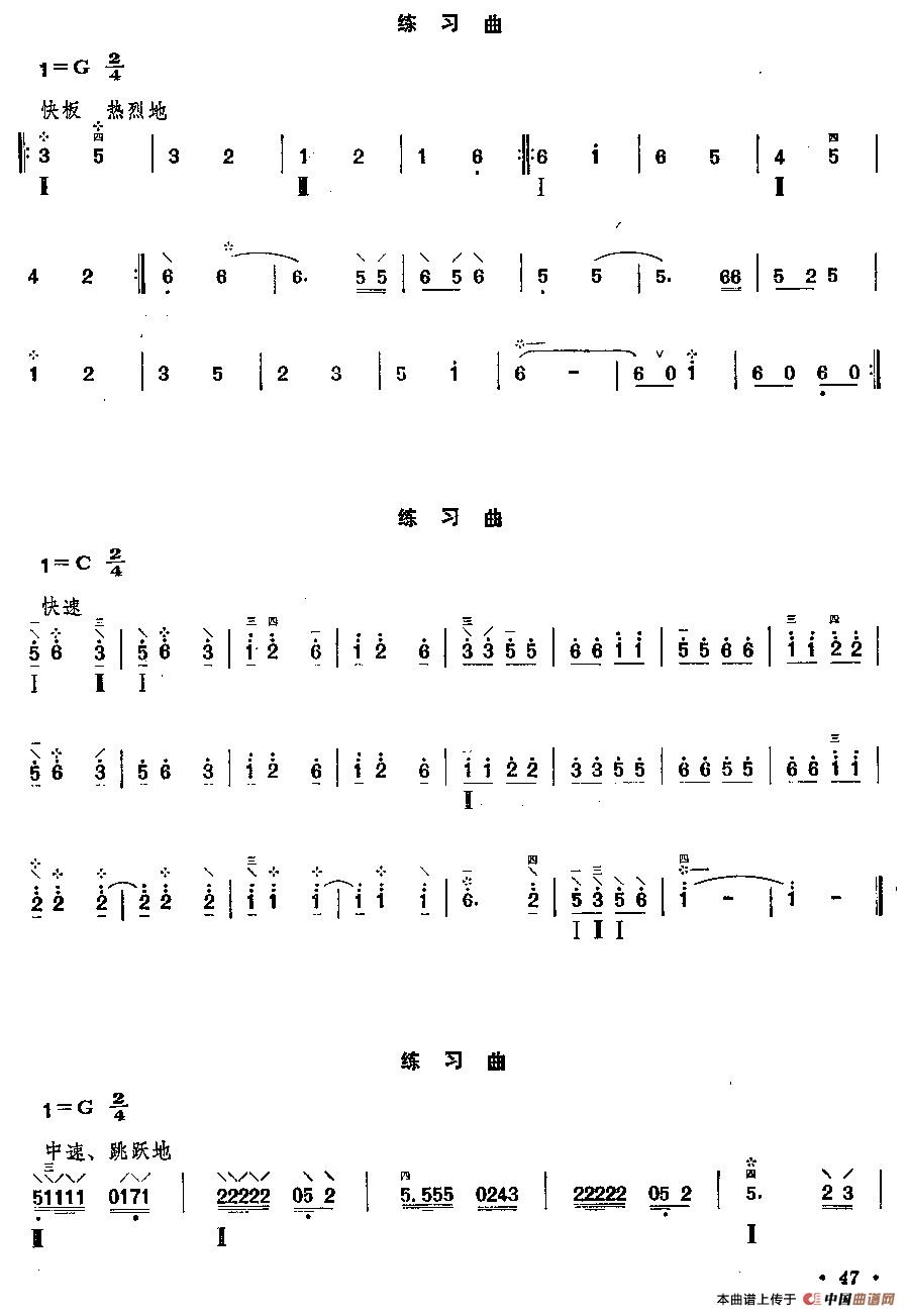 柳琴小轮技巧练习曲