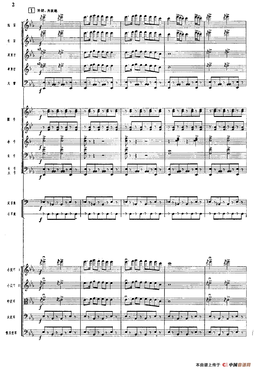 北京喜讯到边寨（管弦乐队总谱）