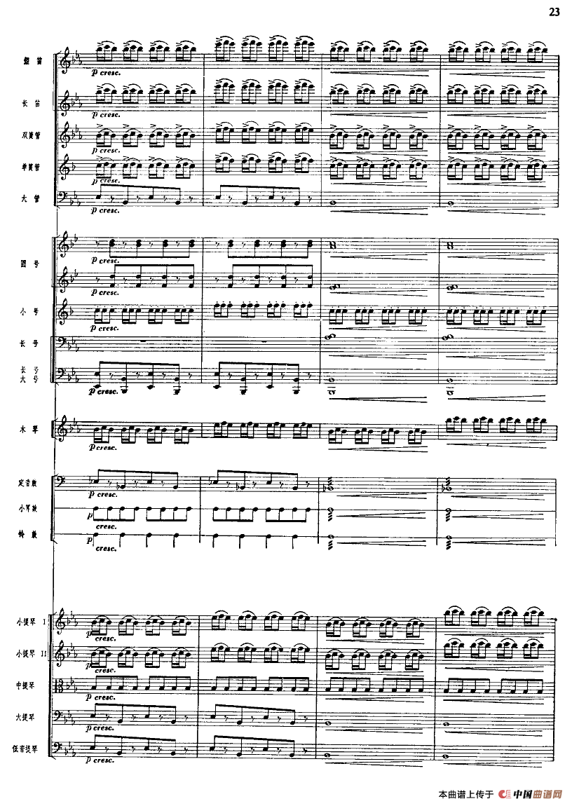 北京喜讯到边寨（管弦乐队总谱）