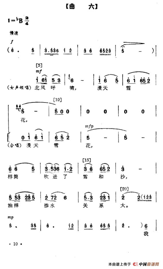 我为祖国采油忙（舞蹈音乐主旋律谱）
