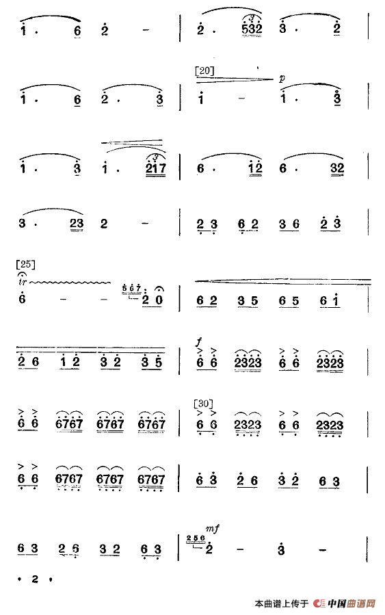 养猪姑娘（舞蹈音乐主旋律谱）