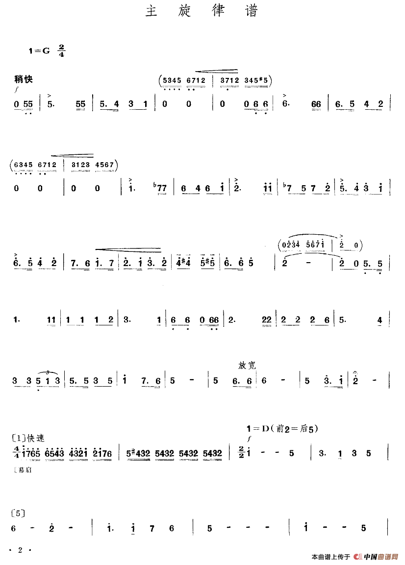 前沿小八路（小舞剧主旋律谱）