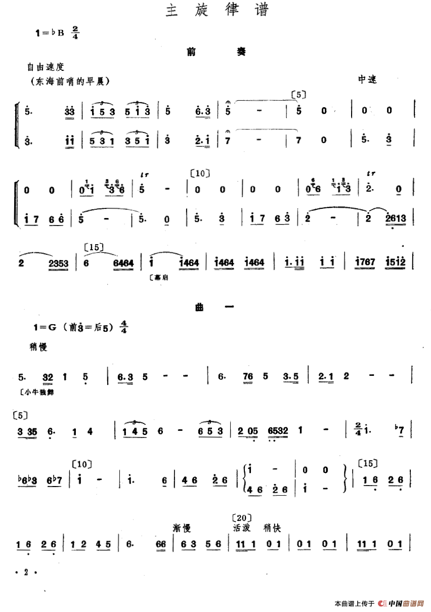 格斗（双人舞主旋律谱）