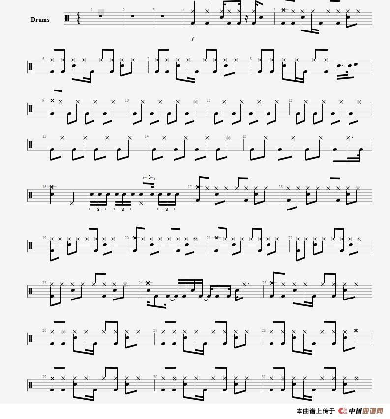 CNBLUE 《孤独啊》 鼓谱