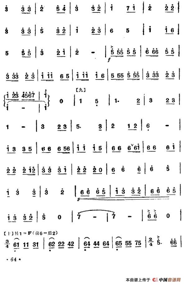 公社女民兵（舞蹈主旋律谱）（版本二）