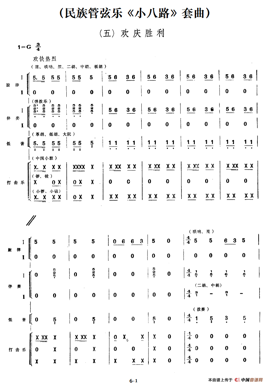 五、欢庆胜利（民族管弦乐《小八路》套曲）
