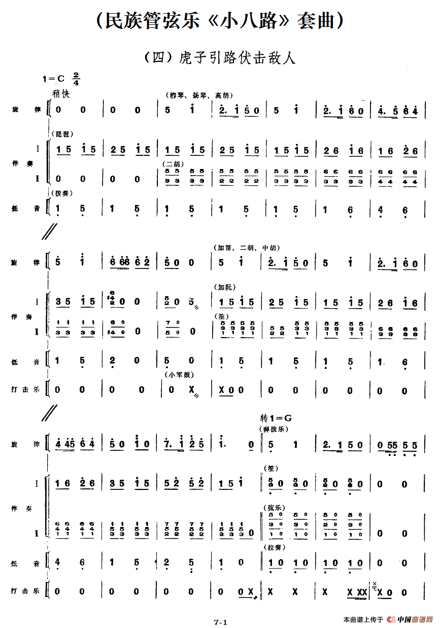 四、虎子引路伏击敌人（民族管弦乐《小八路》套曲）