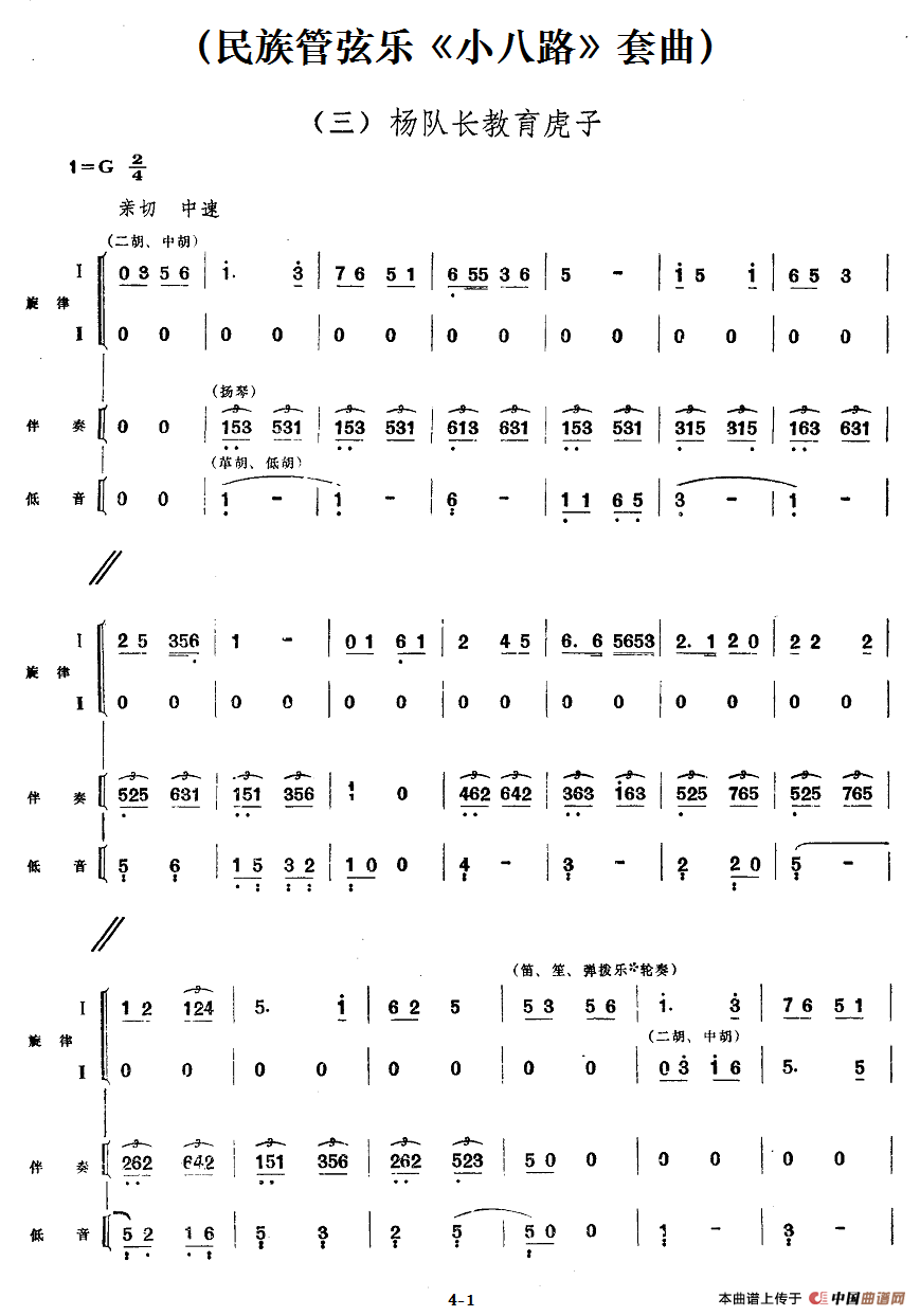 三、杨队长教育虎子（民族管弦乐《小八路》套曲）