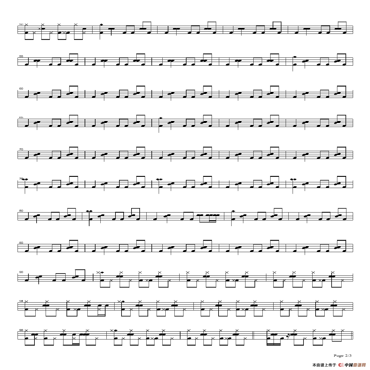 那一年（架子鼓谱）