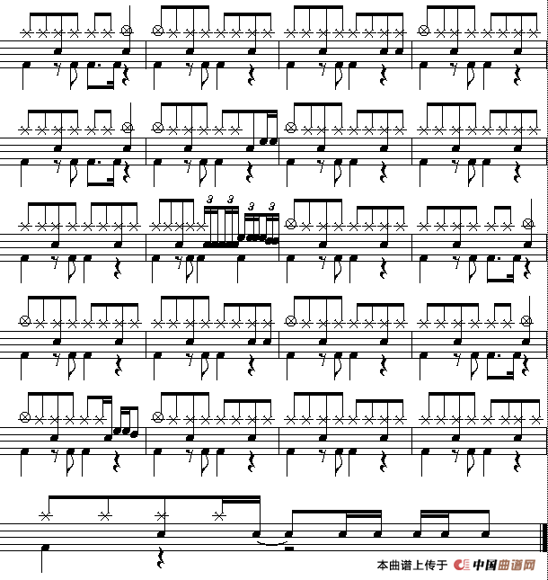 光辉岁月（架子鼓谱、2个版本）