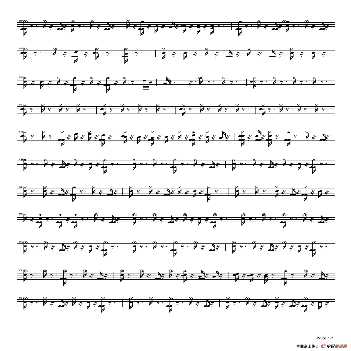 Lydia（架子鼓谱）