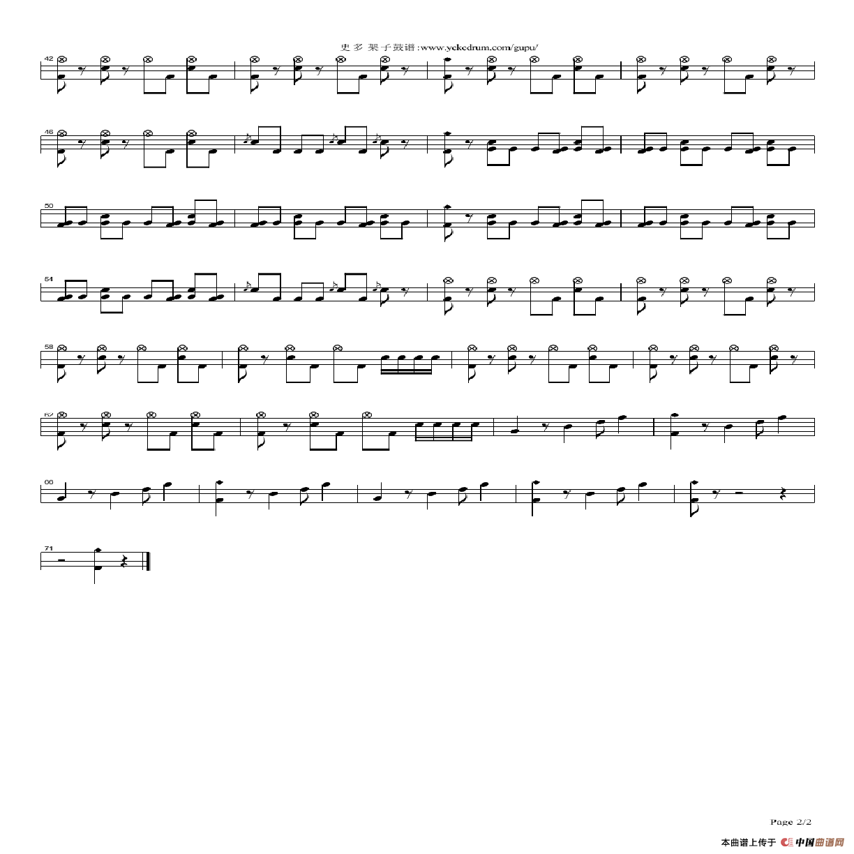 二十世纪少年（架子鼓谱）