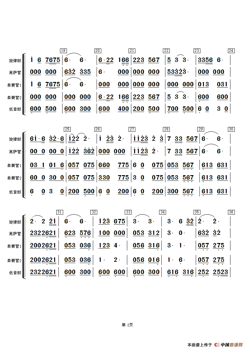 父亲的草原母亲的河（小总谱+分谱+词谱）