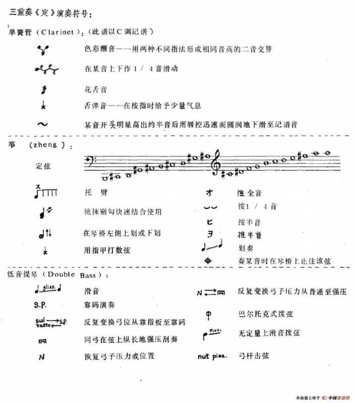 定（单簧管+古筝+低音提琴）