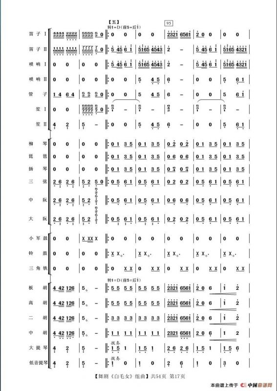 舞剧《白毛女》组曲（民族管弦乐合奏）