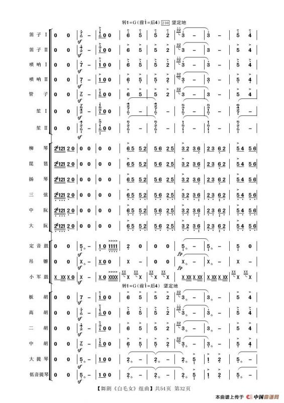 舞剧《白毛女》组曲（民族管弦乐合奏）