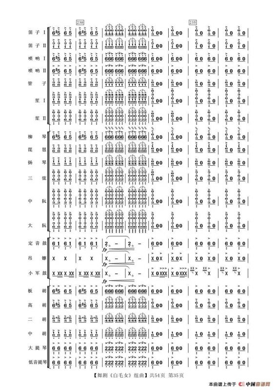 舞剧《白毛女》组曲（民族管弦乐合奏）