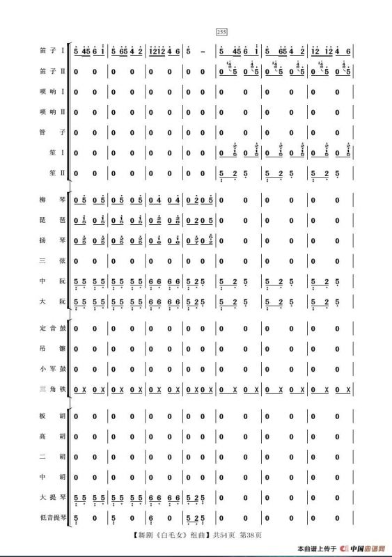 舞剧《白毛女》组曲（民族管弦乐合奏）