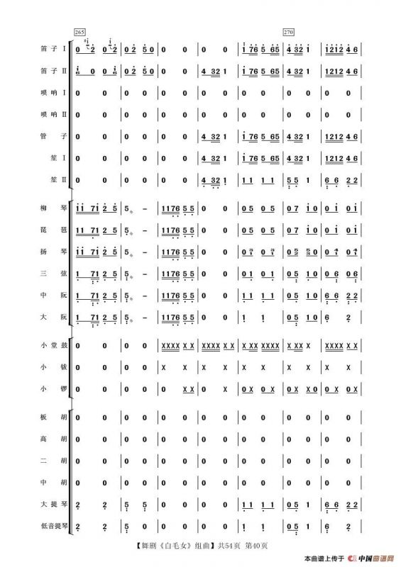 舞剧《白毛女》组曲（民族管弦乐合奏）