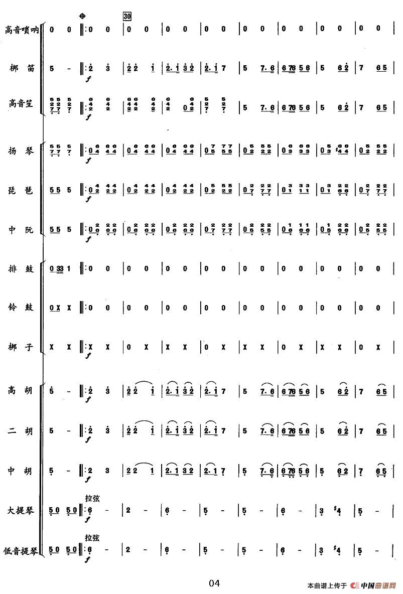 艾哈默德兄弟（突尼斯民歌、合奏总谱）