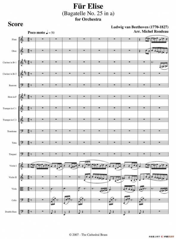 致爱丽丝（管弦乐总谱）