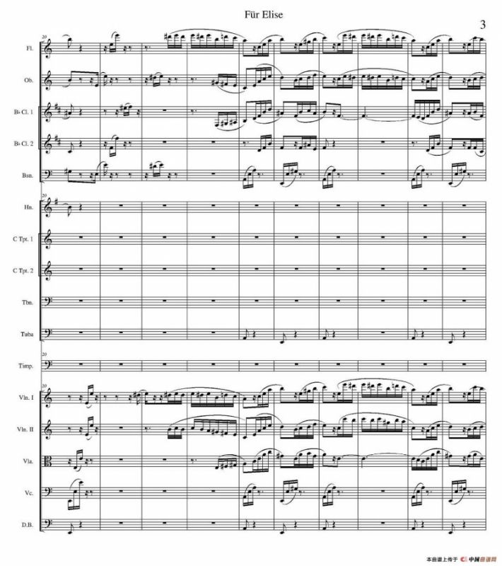 致爱丽丝（管弦乐总谱）