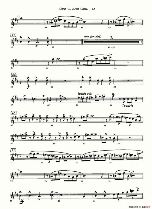 龙舌兰（爵士大乐队总分谱、总政军乐团演奏版）