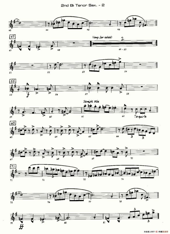 龙舌兰（爵士大乐队总分谱、总政军乐团演奏版）