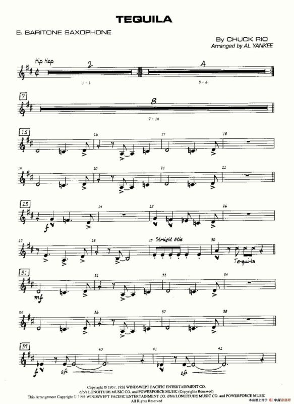 龙舌兰（爵士大乐队总分谱、总政军乐团演奏版）