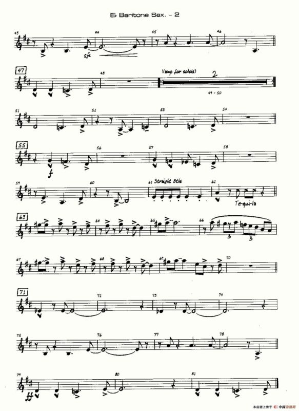 龙舌兰（爵士大乐队总分谱、总政军乐团演奏版）