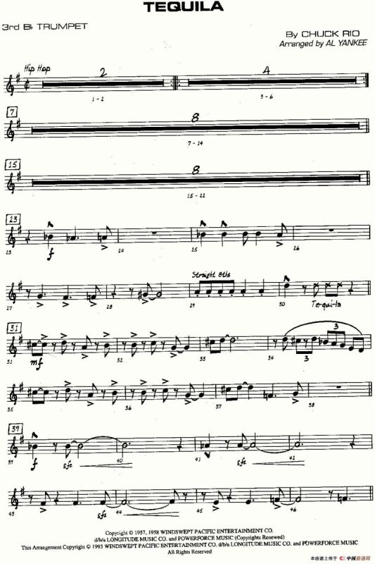 龙舌兰（爵士大乐队总分谱、总政军乐团演奏版）