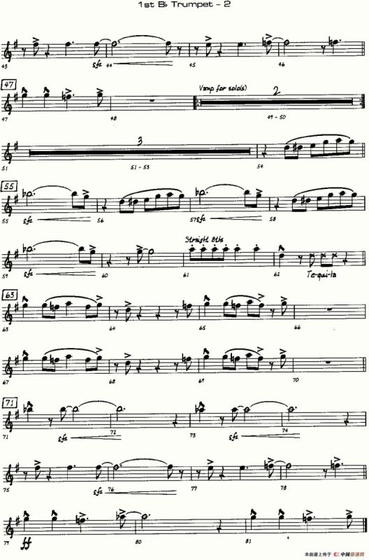 龙舌兰（爵士大乐队总分谱、总政军乐团演奏版）