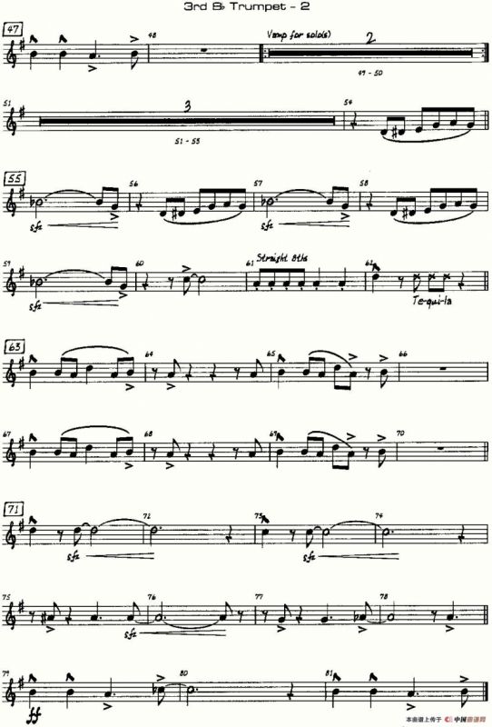 龙舌兰（爵士大乐队总分谱、总政军乐团演奏版）