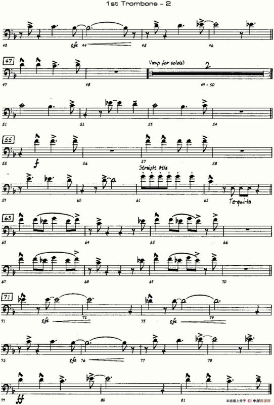 龙舌兰（爵士大乐队总分谱、总政军乐团演奏版）