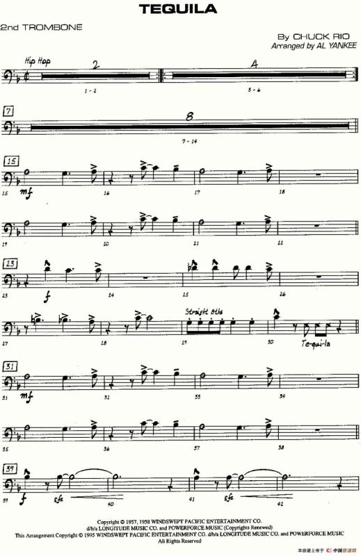 龙舌兰（爵士大乐队总分谱、总政军乐团演奏版）