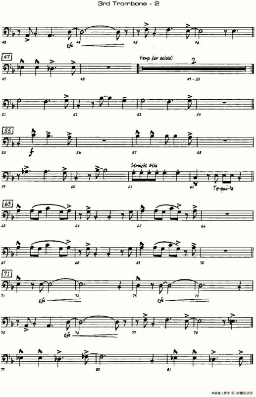 龙舌兰（爵士大乐队总分谱、总政军乐团演奏版）