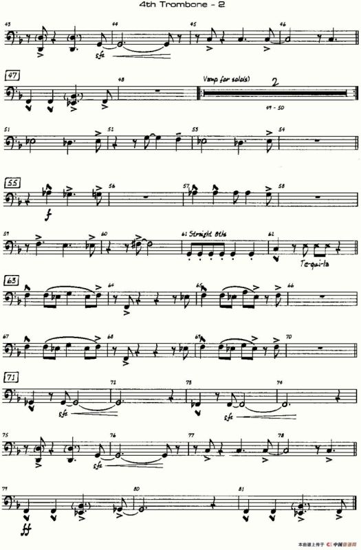 龙舌兰（爵士大乐队总分谱、总政军乐团演奏版）