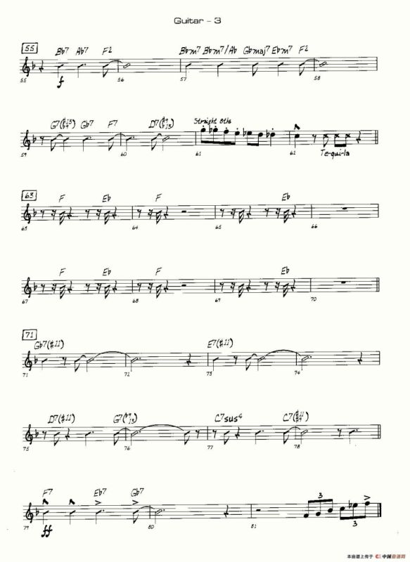 龙舌兰（爵士大乐队总分谱、总政军乐团演奏版）