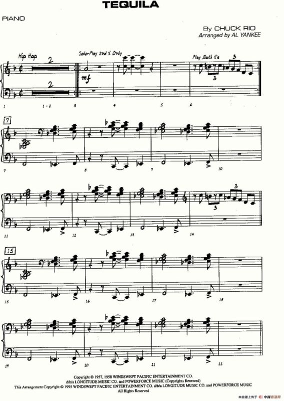 龙舌兰（爵士大乐队总分谱、总政军乐团演奏版）