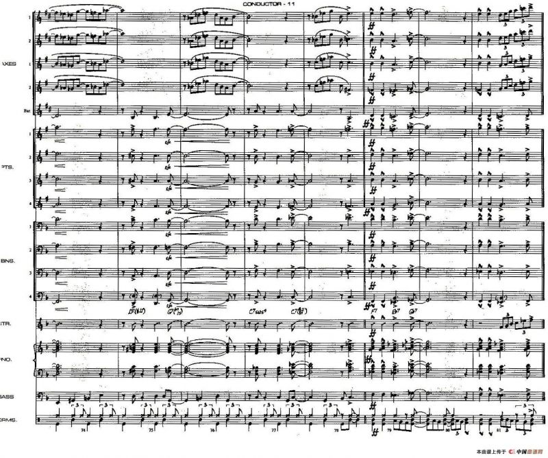 龙舌兰（爵士大乐队总分谱、总政军乐团演奏版）