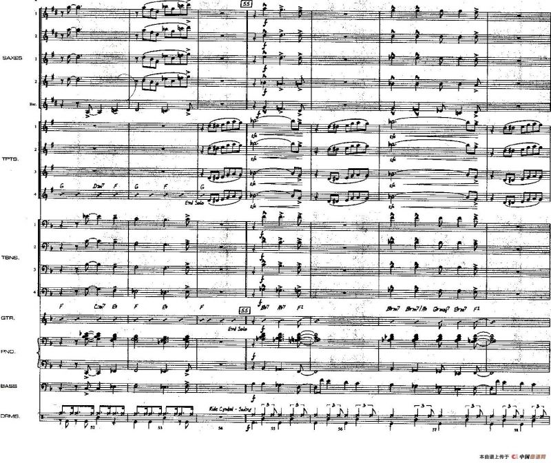 龙舌兰（爵士大乐队总分谱、总政军乐团演奏版）