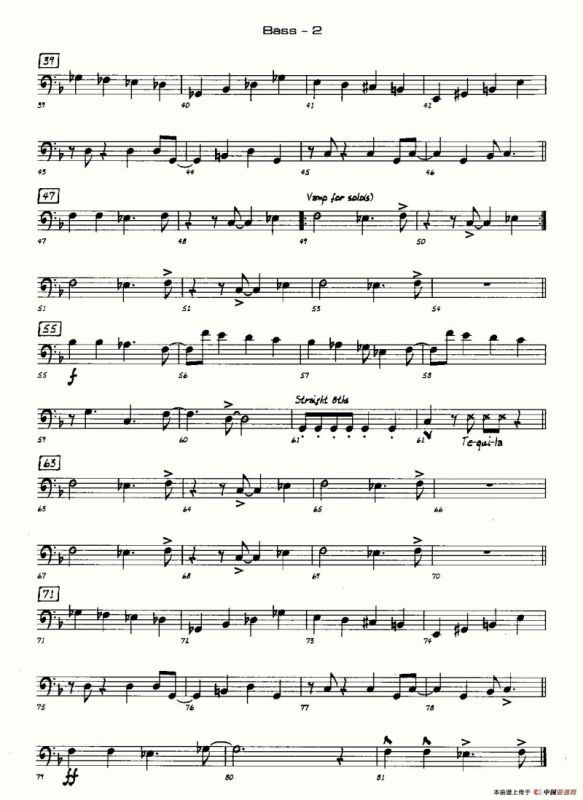 龙舌兰（爵士大乐队总分谱、总政军乐团演奏版）