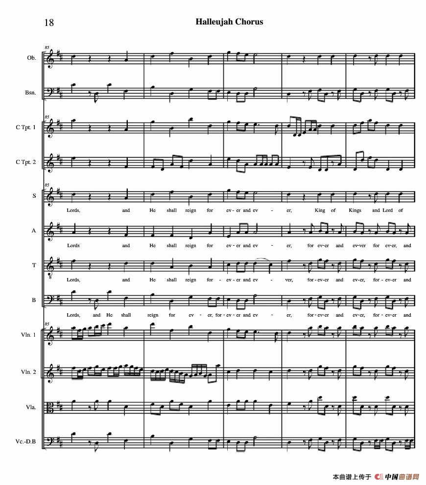 哈利路亚总谱11-19（Halleujah Chorus）