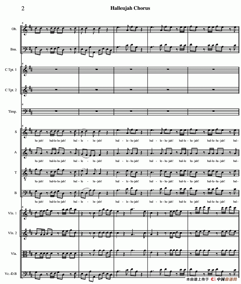 哈利路亚总谱1-10（Halleujah Chorus）
