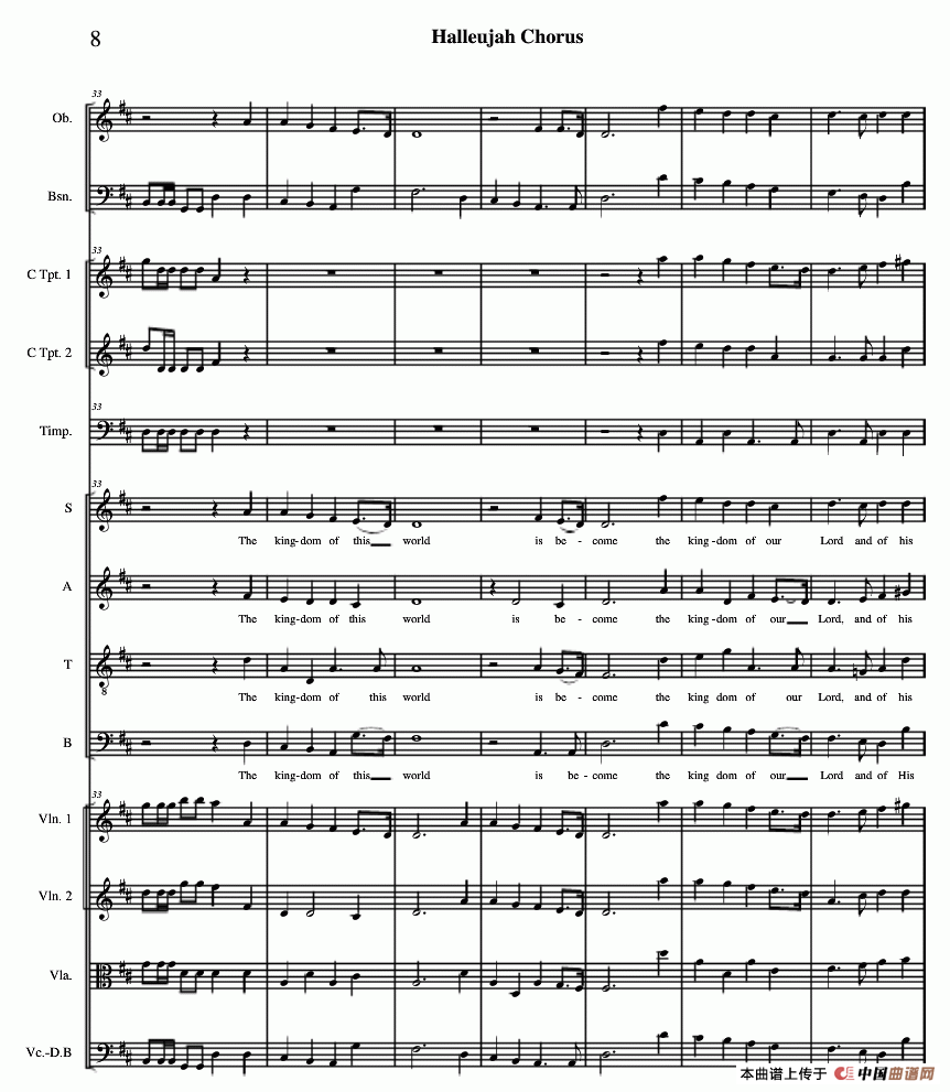 哈利路亚总谱1-10（Halleujah Chorus）