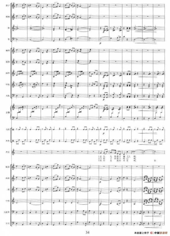 赶牲灵 （乐队伴奏总谱）