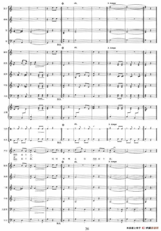 赶牲灵 （乐队伴奏总谱）