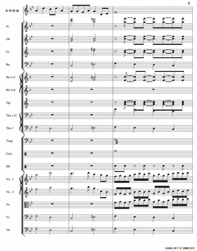 在希望的田野上 （管弦乐总谱）